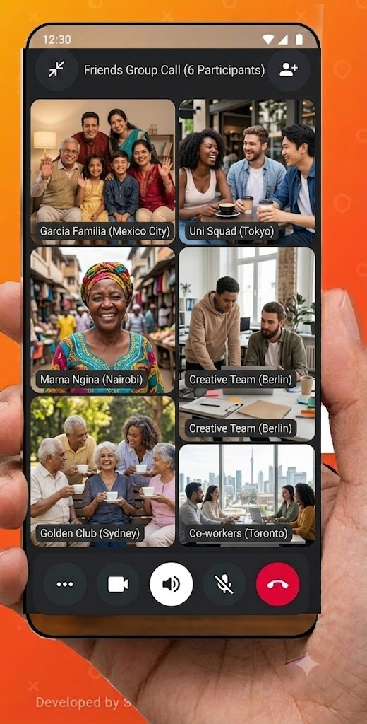 Group video call on SAAS Call